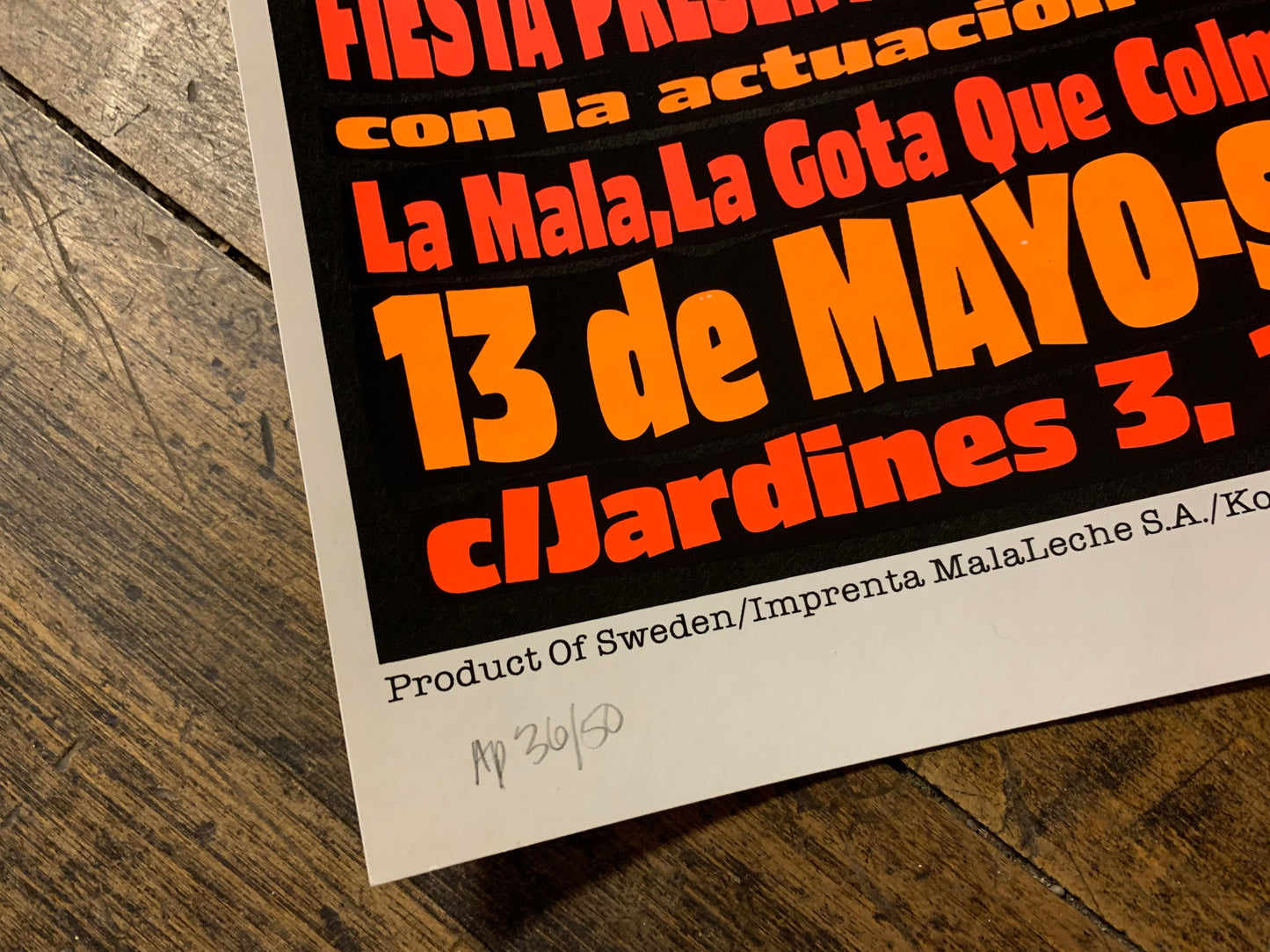 Frank Kozik - 1999 - La Gota Que Colma Concert Poster
