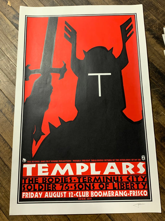 Frank Kozik - 2000 - Templars Concert Poster