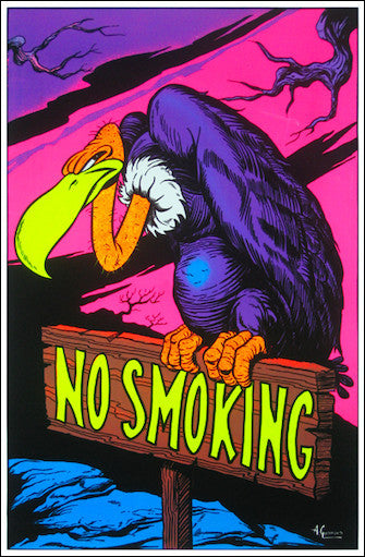 Felt Black Light Poster - "No Smoking"