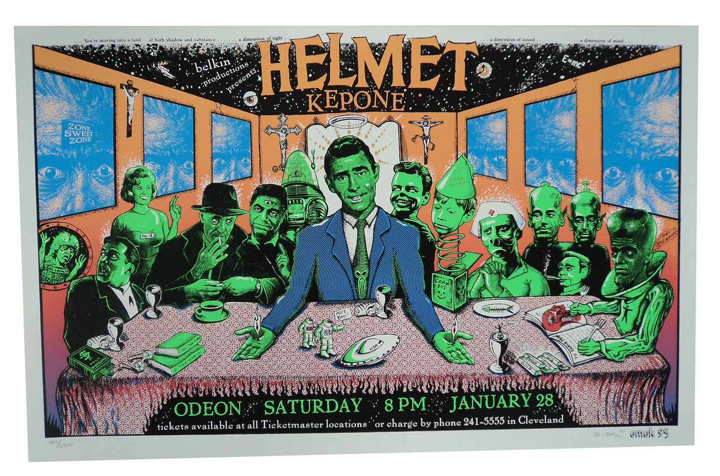 Emek - 1995 - Helmet Concert Poster