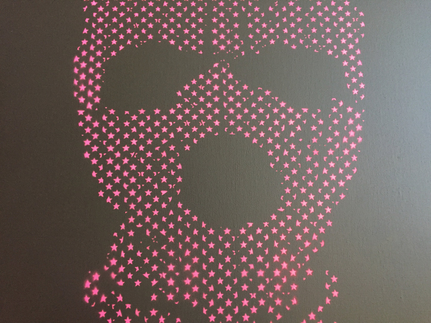 Armando Chainsawhands - 2016 - Black/ hot pink stars Ski Mask Original Canvas