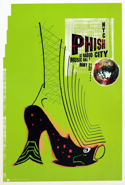 Jager DiPaola Kemp - 2000 - Phish Radio City Music Hall Concert Poster