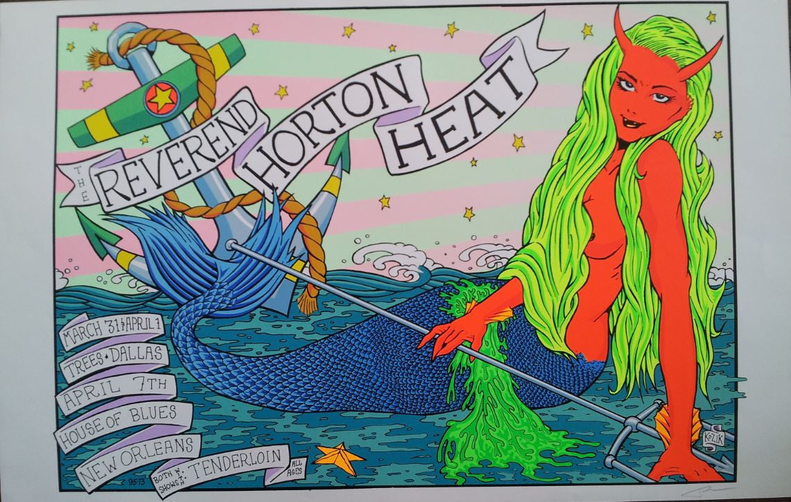 Frank Kozik - 1995 - Reverend Horton Heat Concert Poster