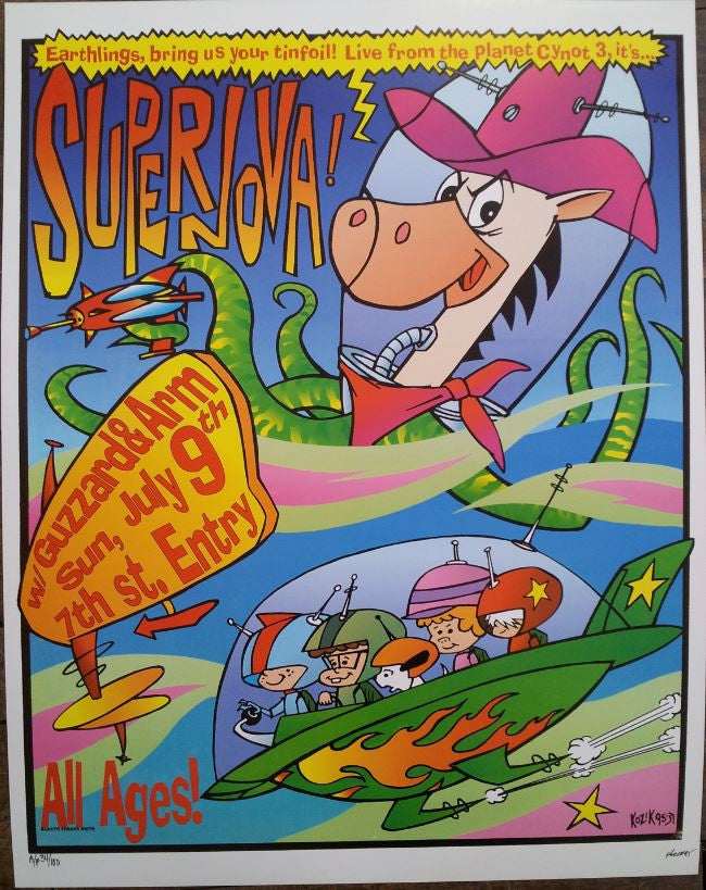 Frank Kozik - 1995 - Supernova Minneapolis Concert Poster