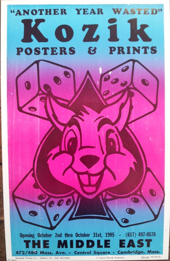 Frank Kozik -1995 - Another Year Wasted Poster