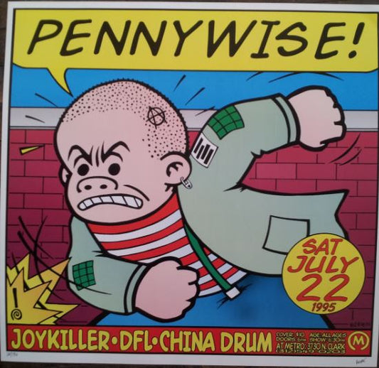 Frank Kozik - 1995 - Pennywise Concert Poster