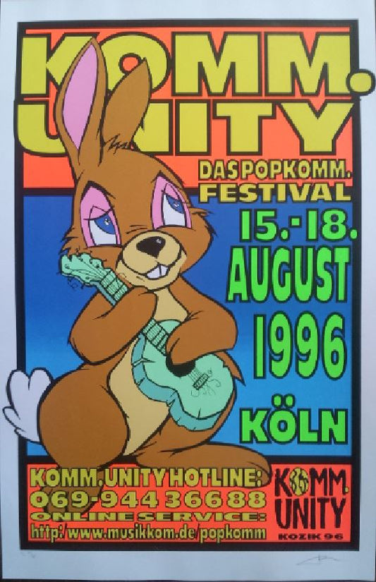 Frank Kozik - 1996 - Komm Unity Koln Poster