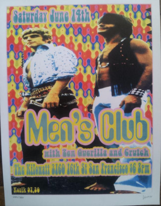 Frank Kozik - 1997 - The Men's Club Concert Poster
