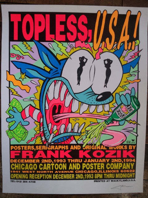 Frank Kozik - 1993 - Topless U.S.A. Poster