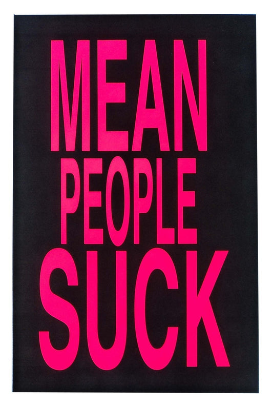 Felt Black Light Poster - 1996 - Mean People Suck