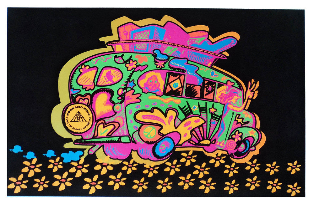 Felt Black Light Poster - 1997 - Rock & Roll Hall of Fame Museum