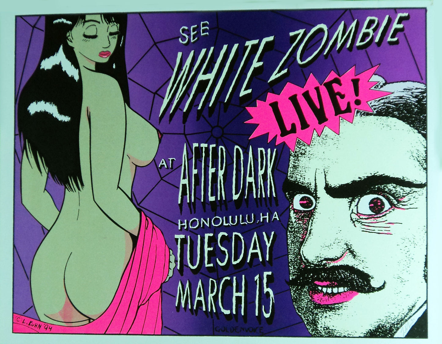 Lindsey Kuhn - 1994 - White Zombie Concert Poster