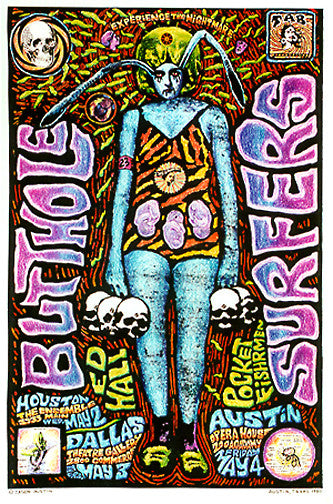 Jason Austin - 1990 - Butthole Surfers Concert Poster