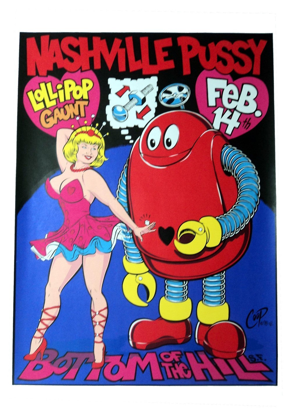 Coop - 1998 - Nashville Pussy Concert Poster