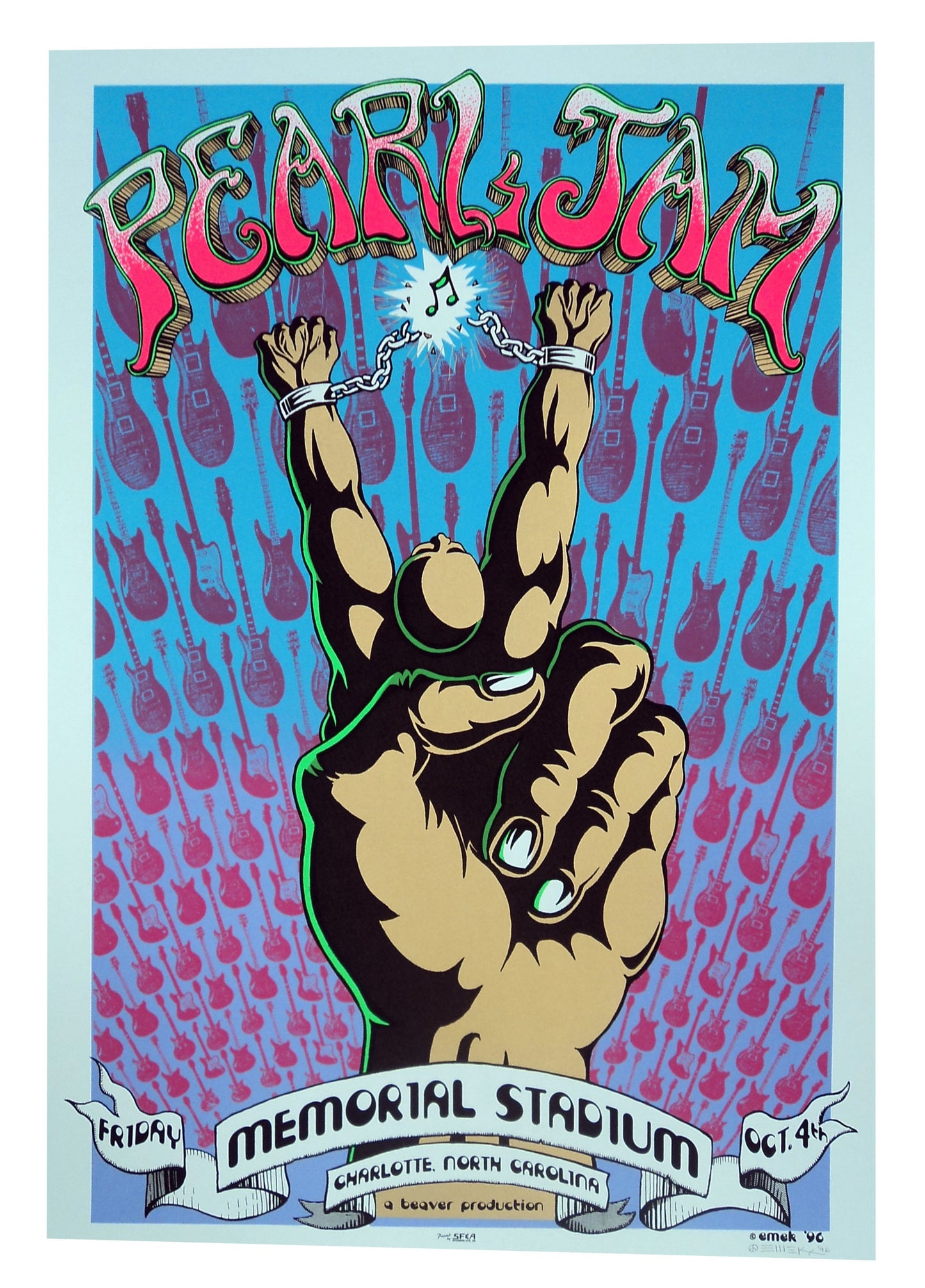 Emek - 1996 Pearl Jam Concert Poster