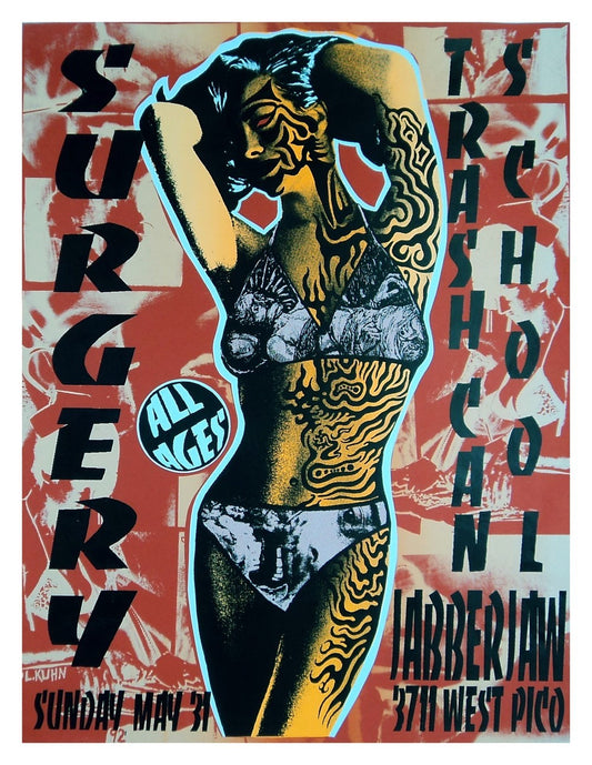Lindsey Kuhn - 1992 - Surgery/ Trashcan School Concert Poster