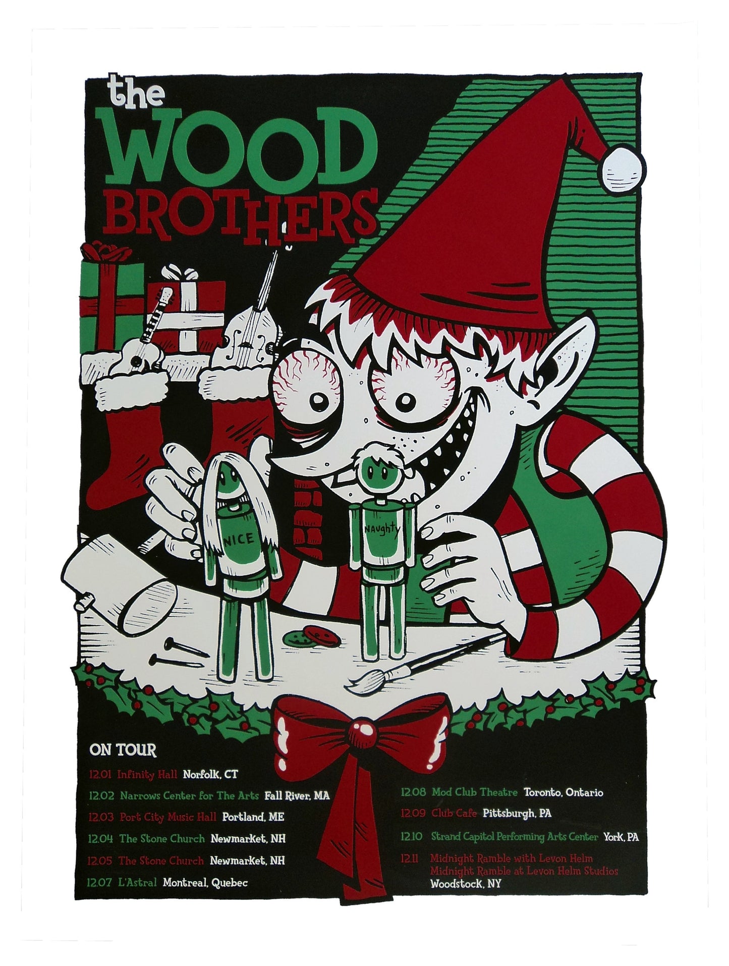Lonny Unitus - 2010 - The Wood Brothers December Tour Concert Poster