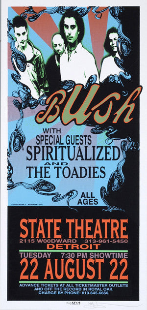 Mark Arminski - 1995 - Bush Concert Poster