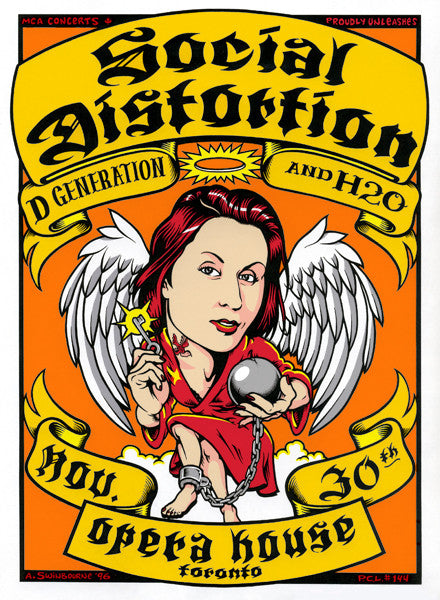 Adam Swinbourne - 1996 - Social Distortion Concert Poster