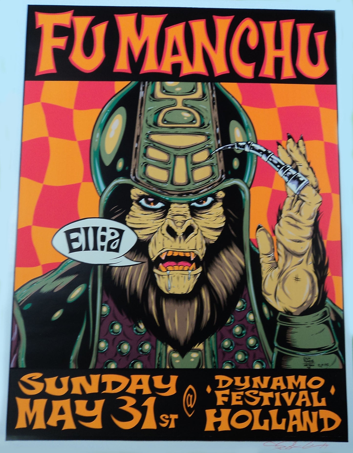 Alan Forbes - 1995 - Fu Manchu Concert Poster