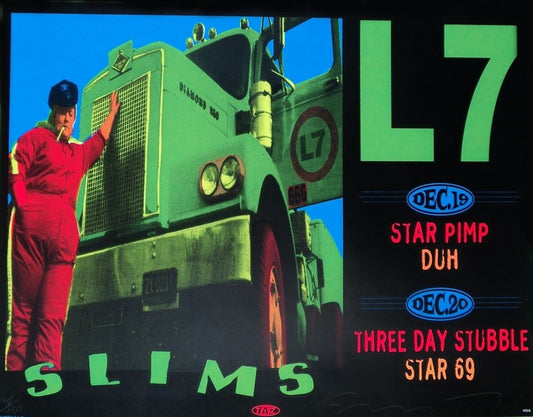 TAZ - 1994 - L7 San Francisco Concert Poster