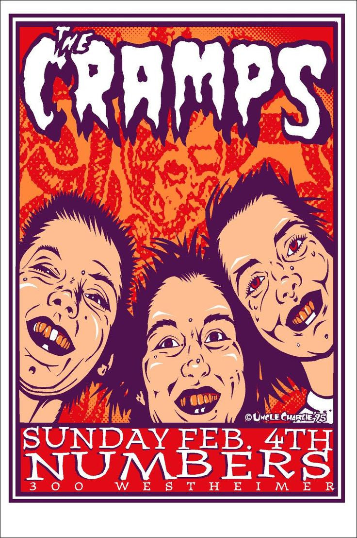 Uncle Charlie - 1995 - Cramps Concert Poster