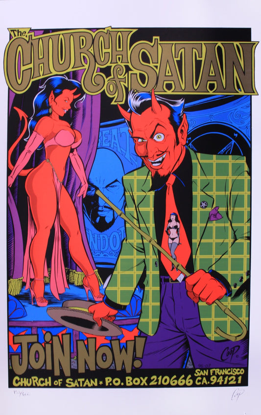 Coop - 1996 - Church of Satan Poster (Gold)
