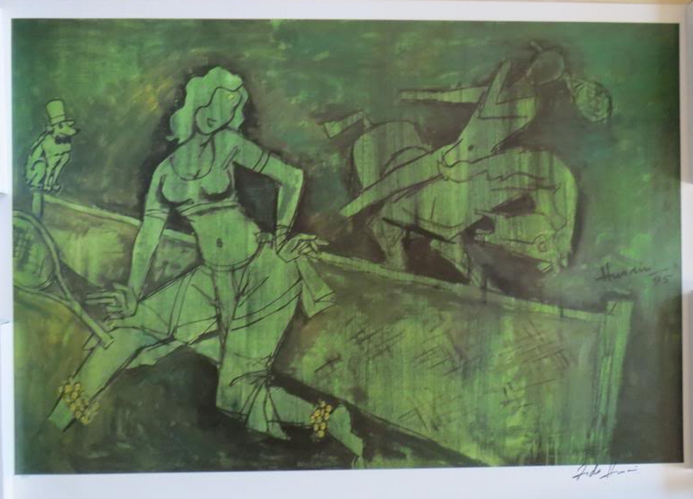 Indian Art - Midnight Green at Wimbledon