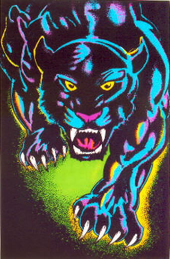Felt Black Light Poster - 1994 - King of the Night