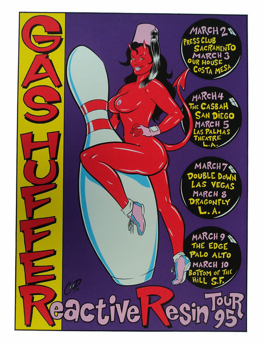Coop - 1995 - Gas Huffer West Coast Tour Concert Poster