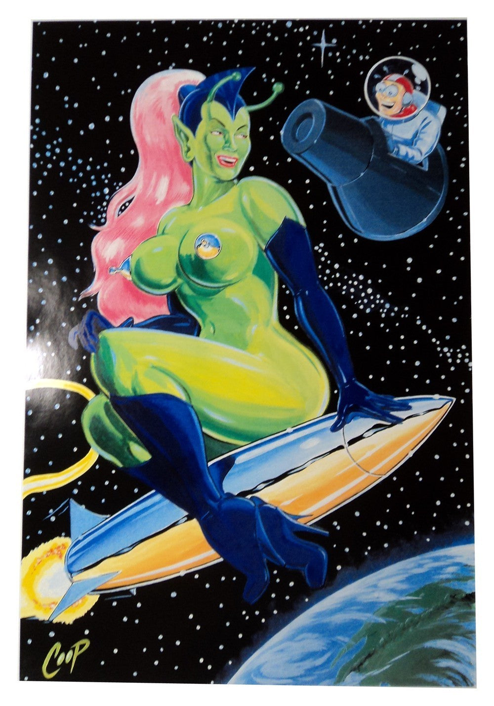 Coop - 1997 - Ground Control to Major Hard-On Art Print