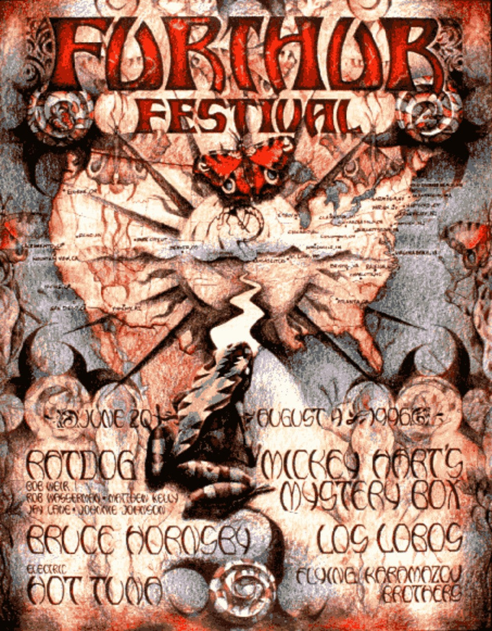 Michael Everett - 1996 - Furthur Festival Poster – Nevermind Gallery