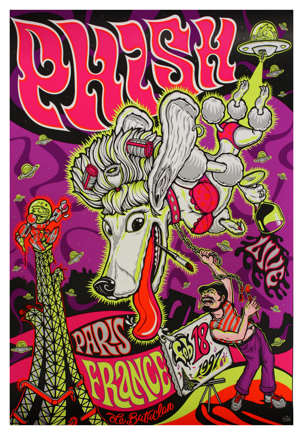 House Industries & Ink Studios - 1997 - Phish Paris Concert Poster