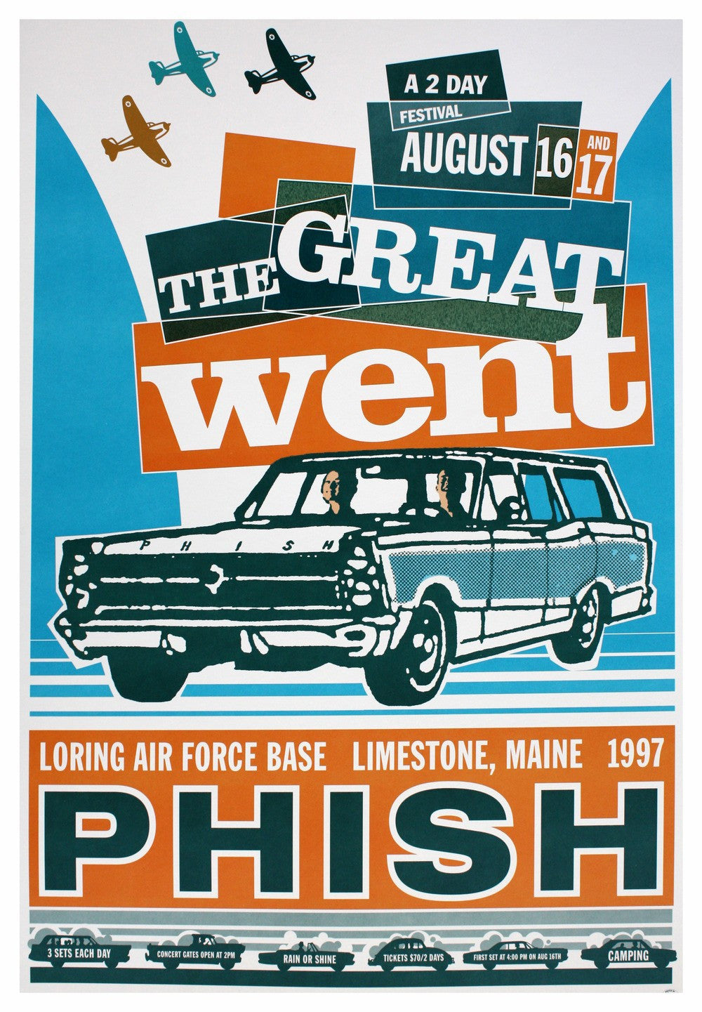 Modern Dog - 1997 - Phish The Great Went Wagon (color) Concert Poster