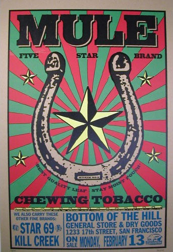 Frank Kozik - 1995 - Mule Concert Poster