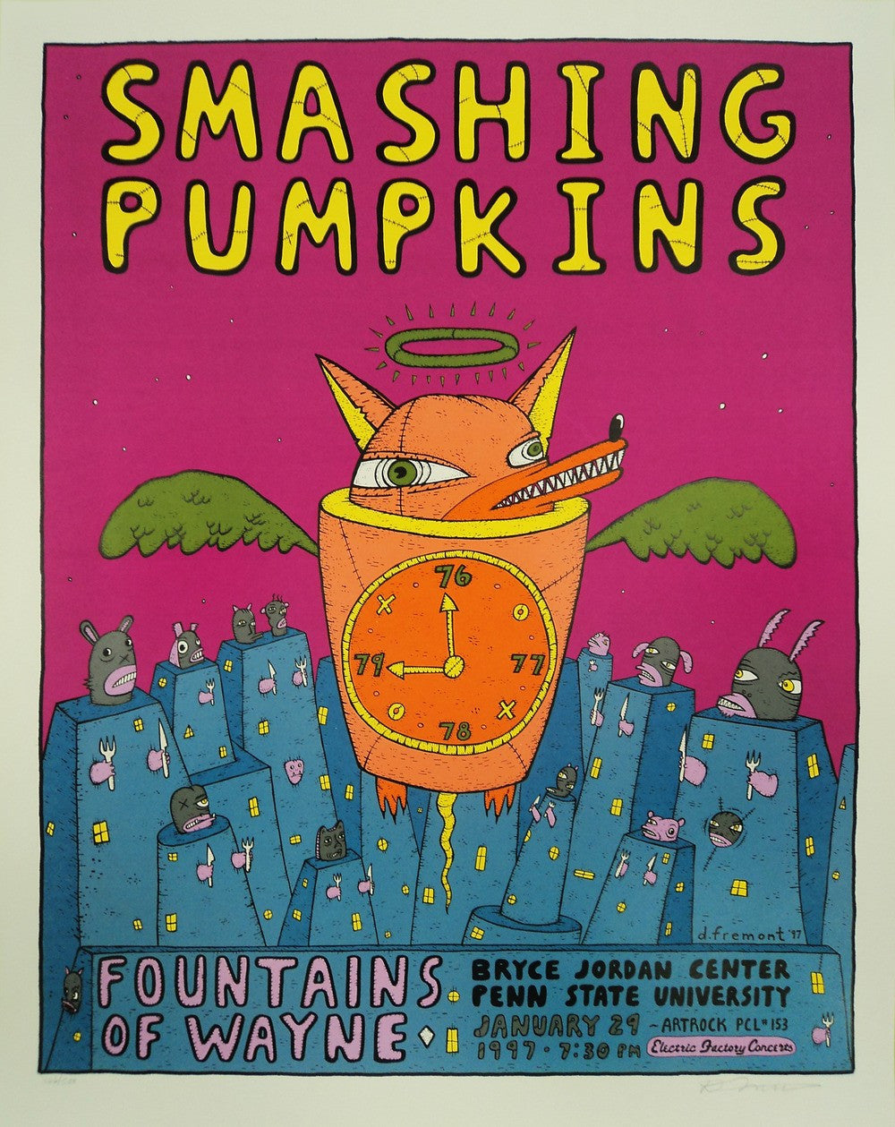 David Fremont - 1997 - Smashing Pumpkins Concert Poster