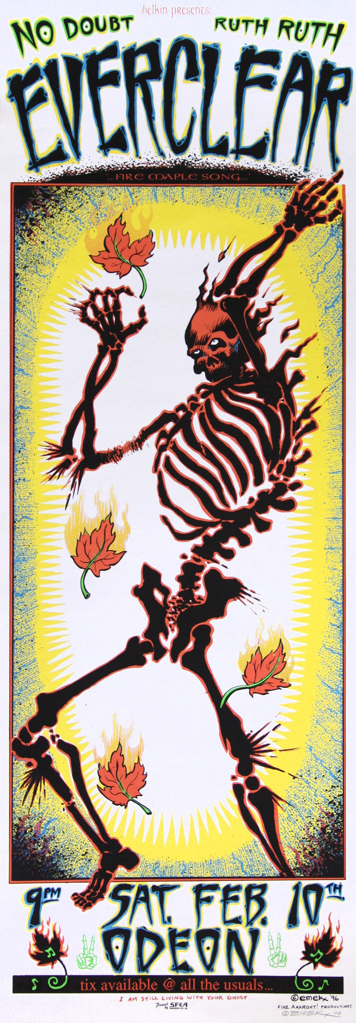 Emek - 1995 - Everclear Concert Poster