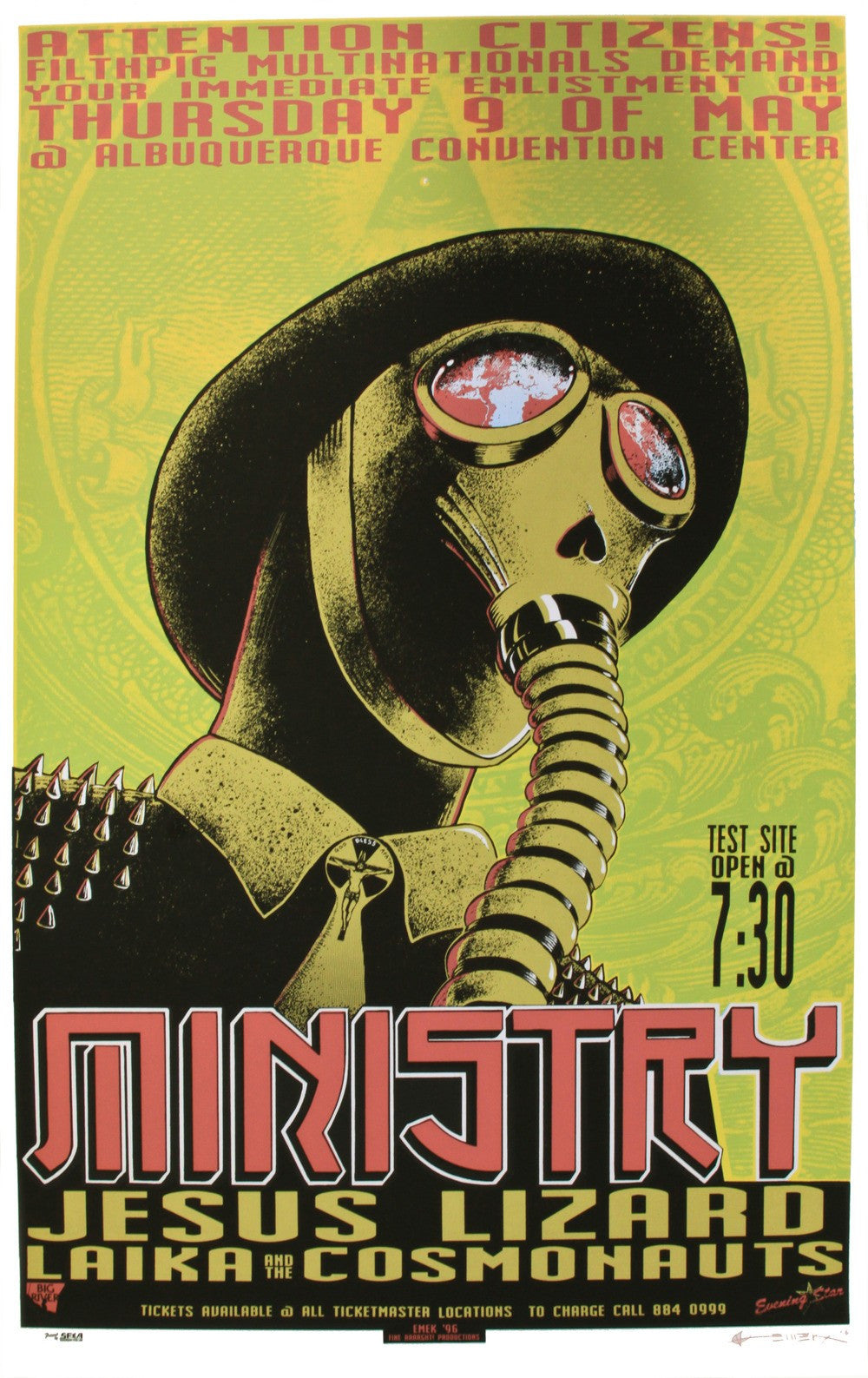 Emek - 1996 - Ministry Concert Poster