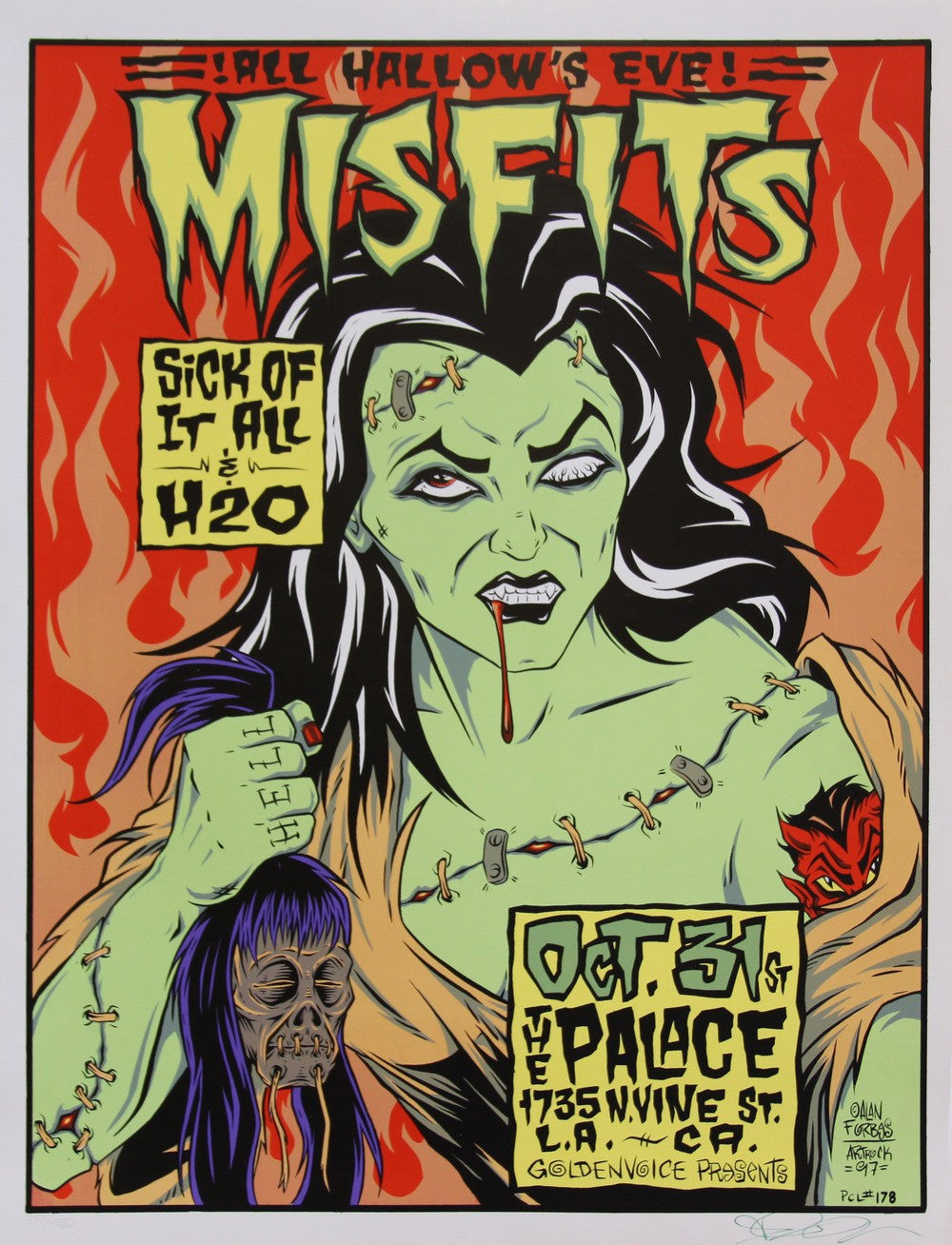 Alan Forbes - 1997 - Misfits Concert Poster