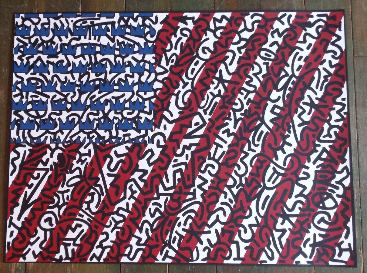Armando Chainsawhands - 2016 - American Flag Art Print