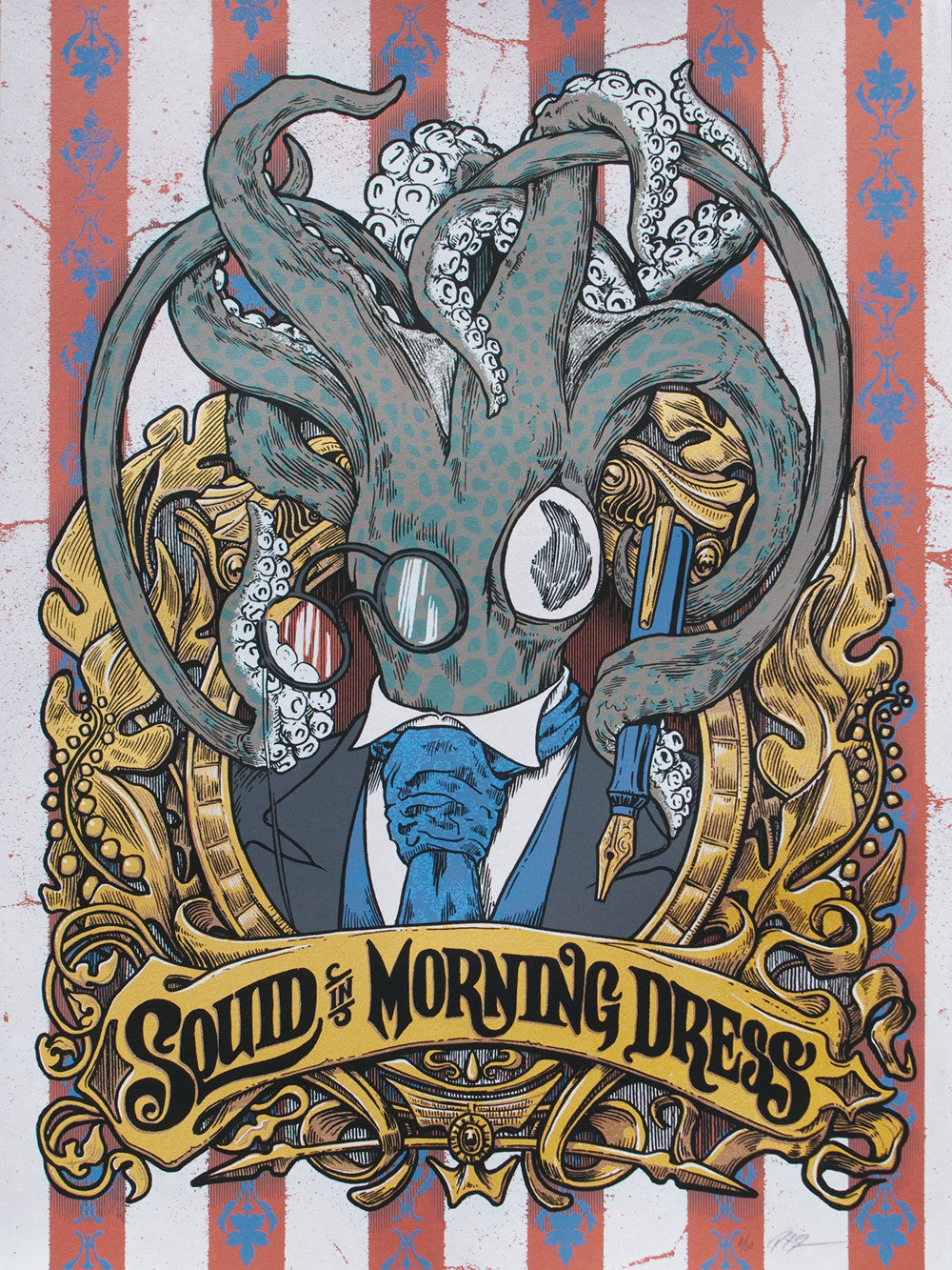 Phineas X. Jones - 2012 - Squid in Morning Dress (Red Variant) Art Print