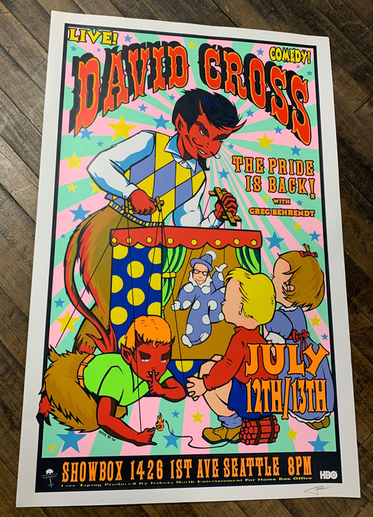 Frank Kozik - 1999 - David Cross HBO Special Poster