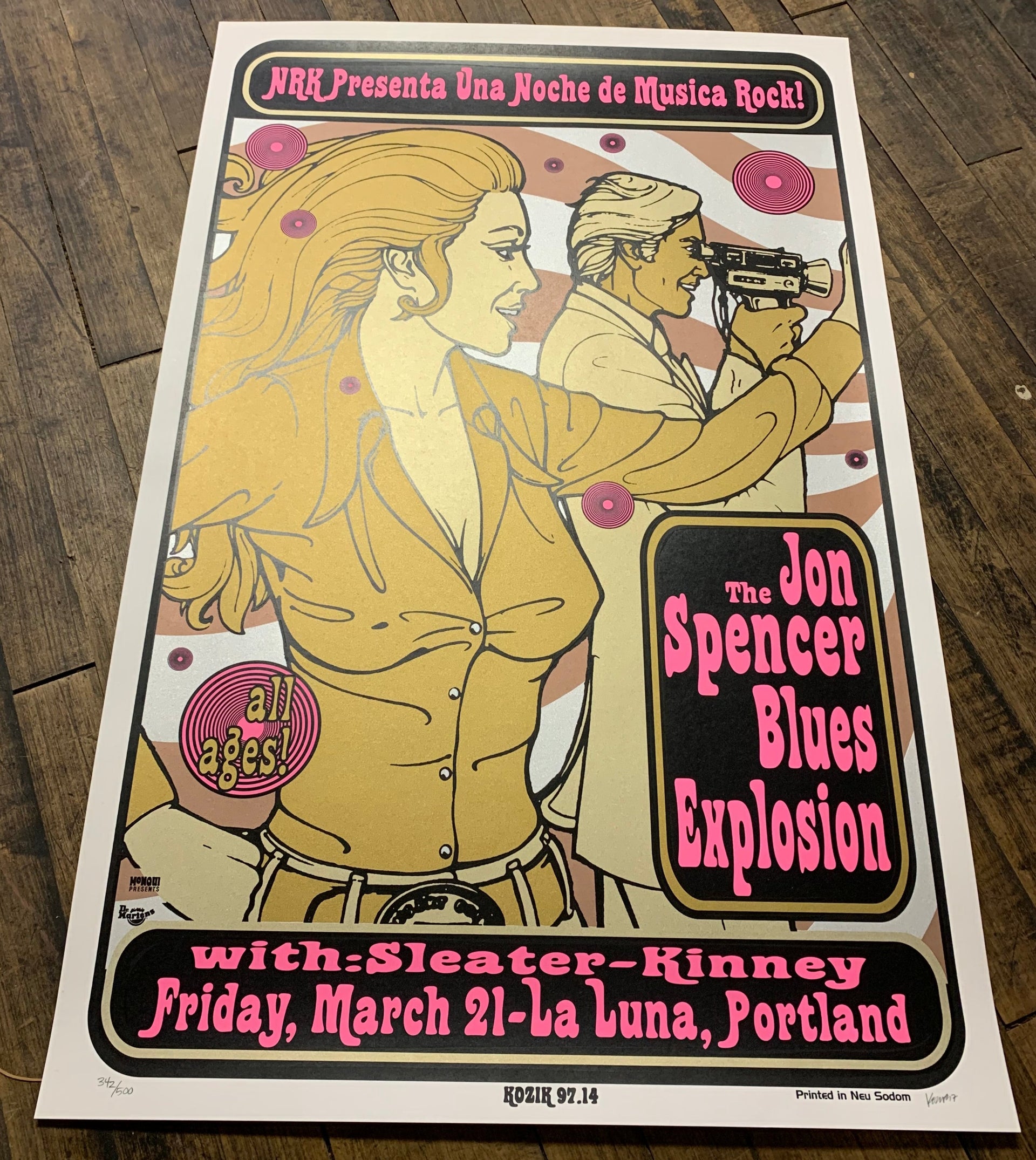 Frank Kozik - 1997- Jon Spencer Blues Explosion Concert Poster 