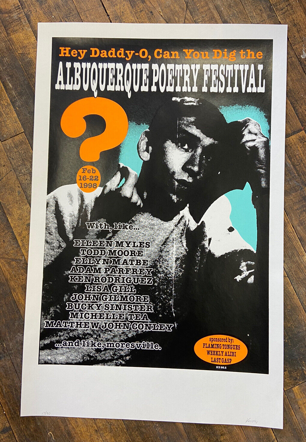 Frank Kozik - 1998 - Albuquerque Poetry Festival Poster