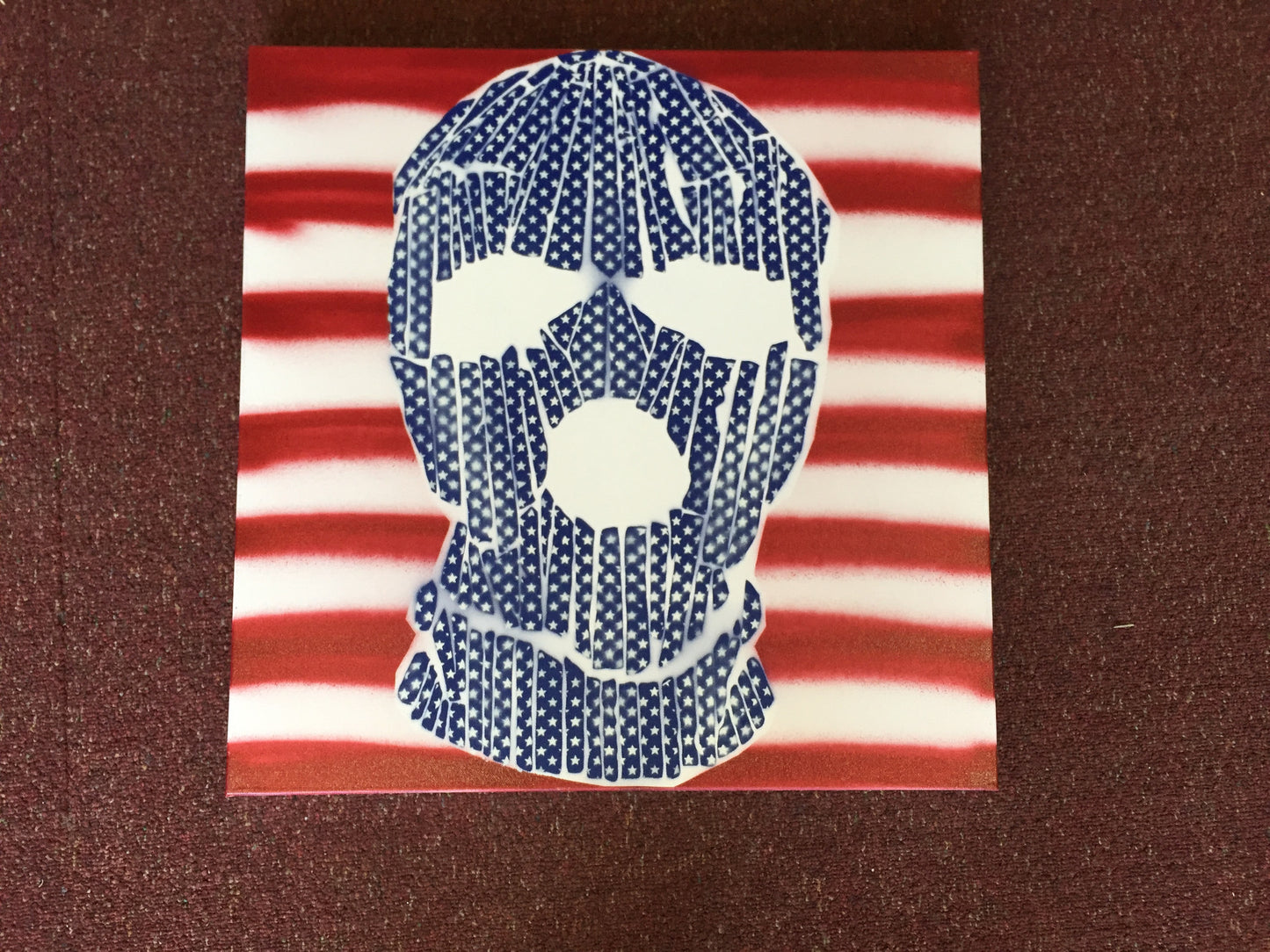 Armando Chainsawhands - 2016 - Stars and Stripes Ski Mask Original Canvas