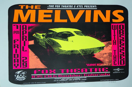 Jeff Holland - 1994 - The Melvins Concert Poster