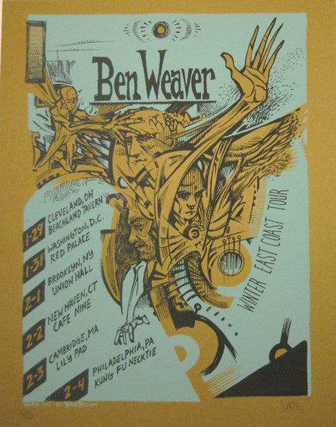 Dwitt - 2012 - Ben Weaver Concert Poster