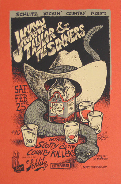 Dwitt - 2012 - Jackson Taylor & The Sinners Concert Poster
