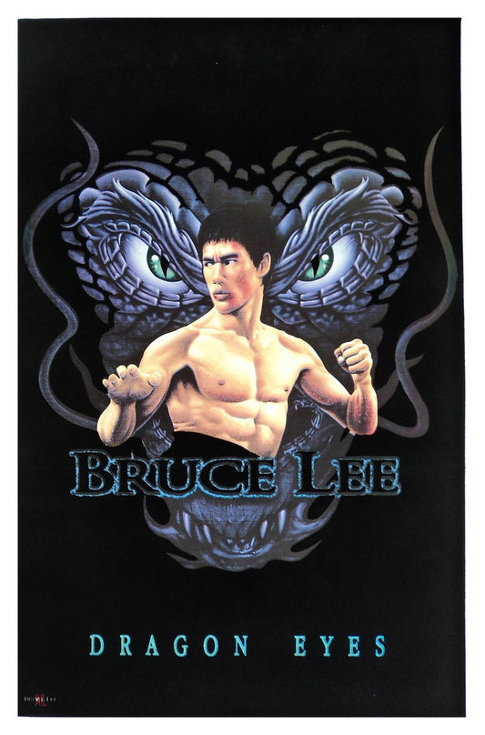 Felt Black Light Poster - 2002 - Bruce Lee Dragon Eyes