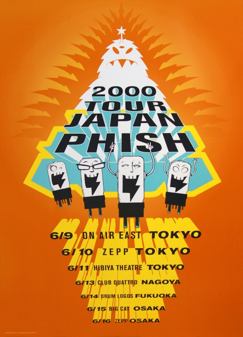 Artist Unknown - 2000 - Phish Japan Amp Tubes Tour Poster